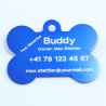 SOS Pet Tag Aluminium Bone with QR Code & Laser Engraving Personalized