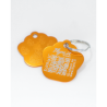 Aluminium paw-shaped pet tag with QR code