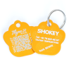 SOS Pet Tag Aluminium Paw with QR Code & Laser Engraving Personalized