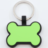 Silicone bone-shaped dog tag with laser engraving