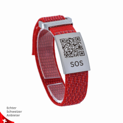 Textile Medical ID Bracelet with QR Code | Swiss Data Platform