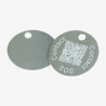 Médaille ronde pour animal en aluminium avec code QR