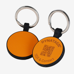 Ronde dierenpenning van siliconen met QR-code