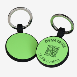Ronde dierenpenning van siliconen met QR-code