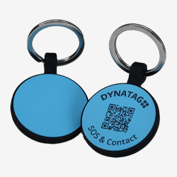 Ronde dierenpenning van siliconen met QR-code