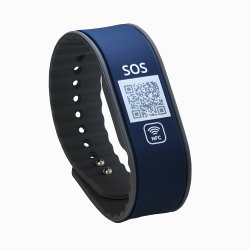 Medical ID Bracelet with QR Code & NFC | Silicone SOS Bracelet
