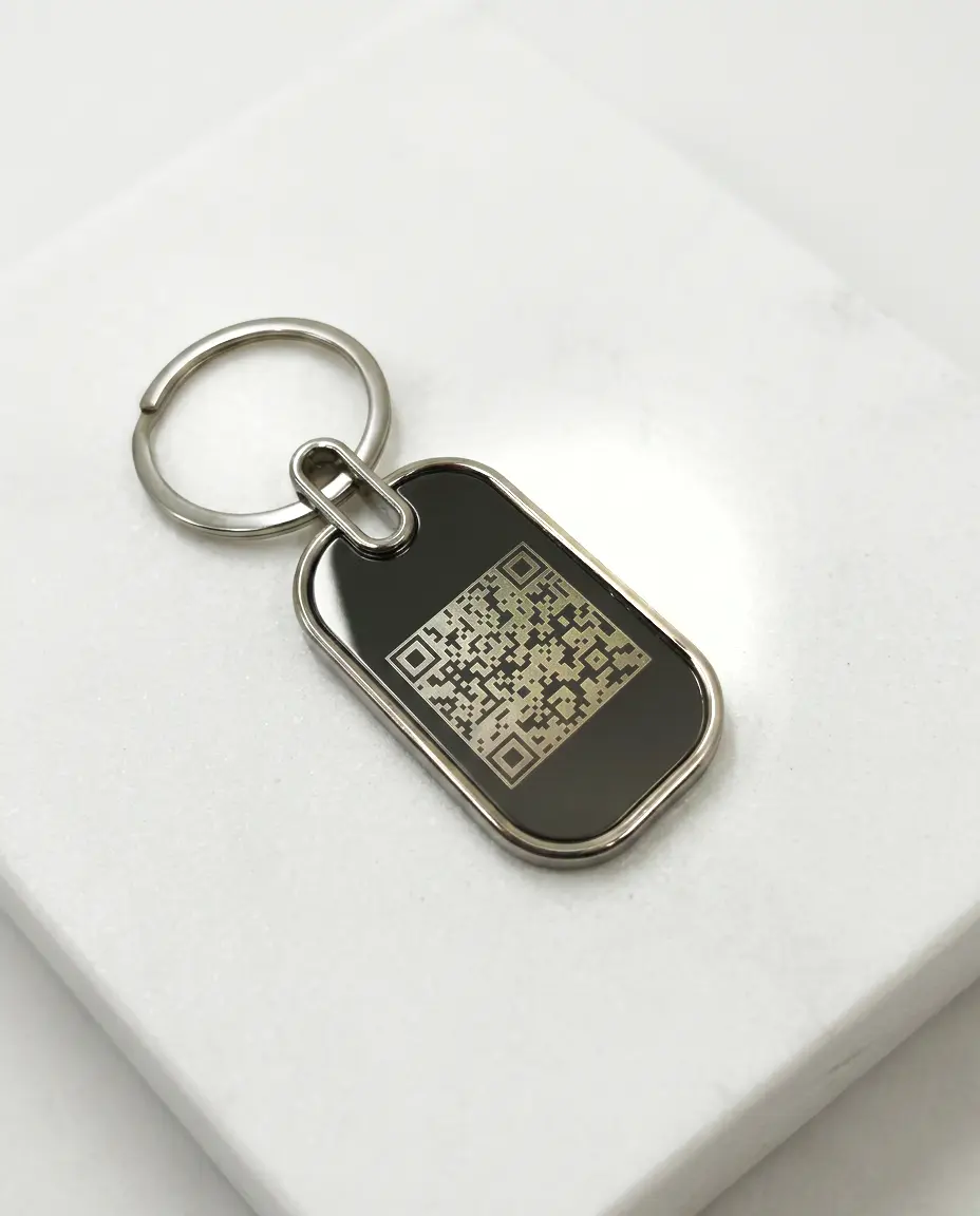 Portachiavi con codice QR per la restituzione riservata delle chiavi smarrite
